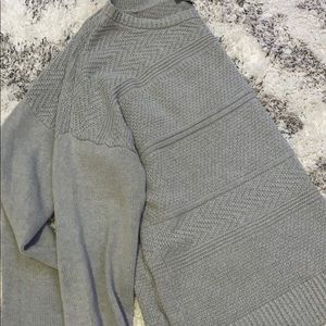 Gray knitted sweater